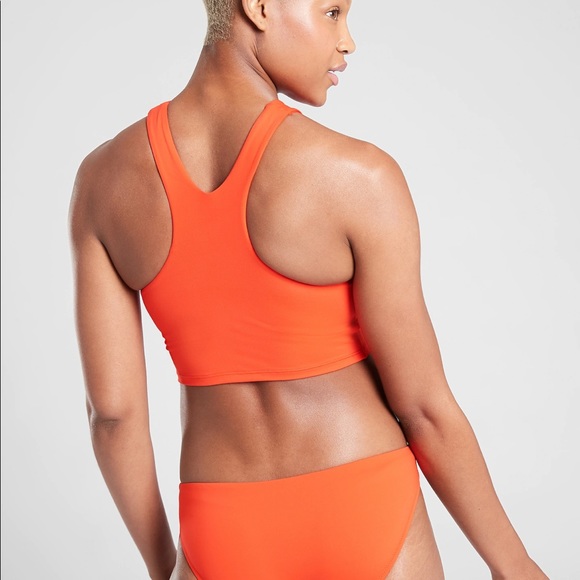 M (D-DD)| Athleta Conscious Crop Bikini Top | NEON YELLOW - Picture 4 of 6